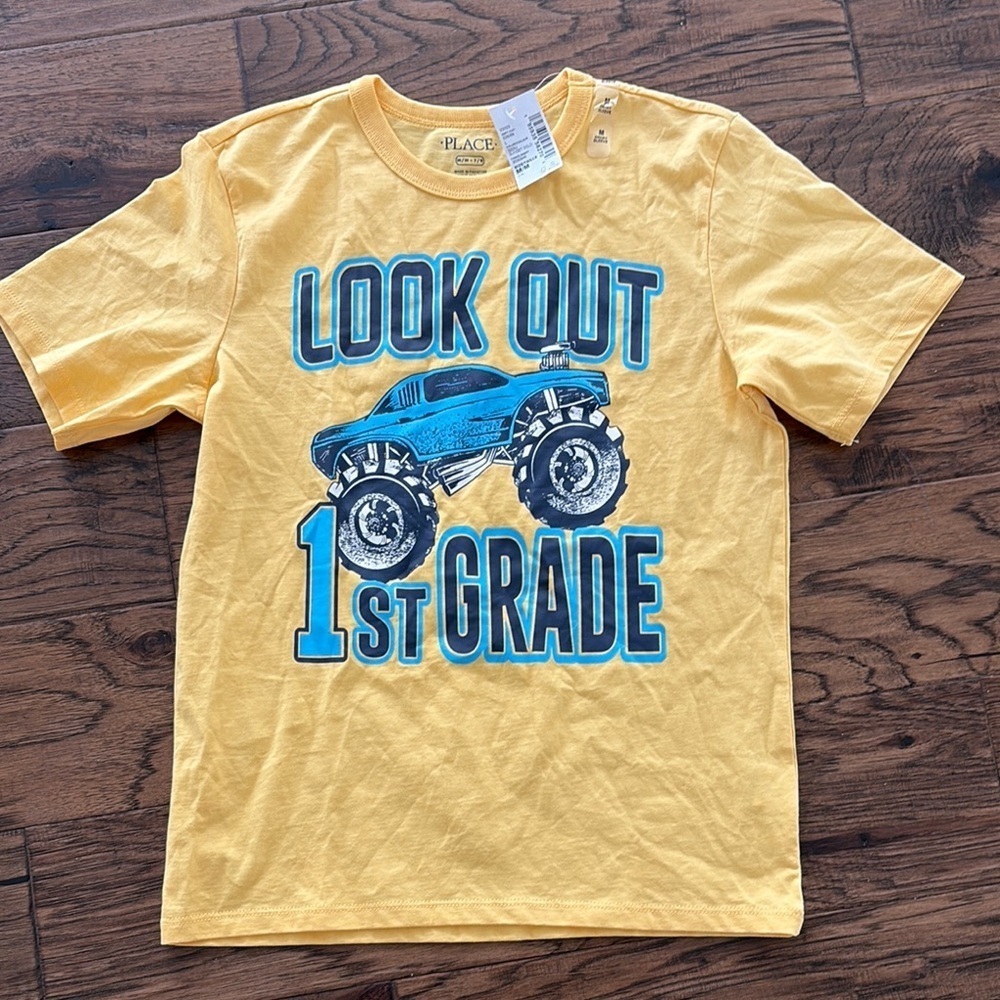 NWT Look Out First 1st Grade Monster Truck tshirt size 7/8